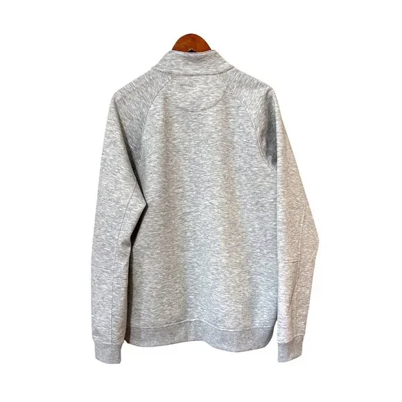 NWOT Chaps Mens Grey Full-Zip Jacket XL Raglan Sleeves Pockets Preppy Old Money - Picture 2 of 6